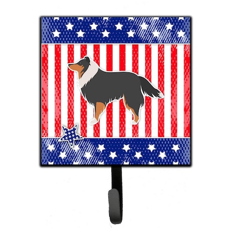 Jensendistributionservices USA Patriotic Sheltie & Shetland Sheepdog Leash or Key Holder MI1656285